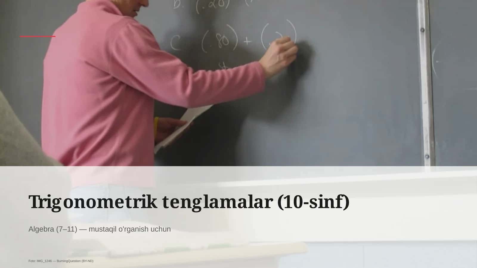 Trigonometrik tenglamalar (10-sinf)