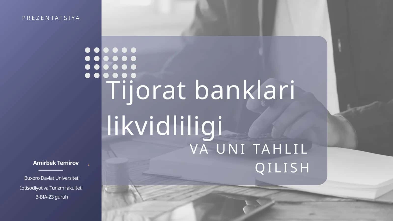 Bank likvidliligi pptx