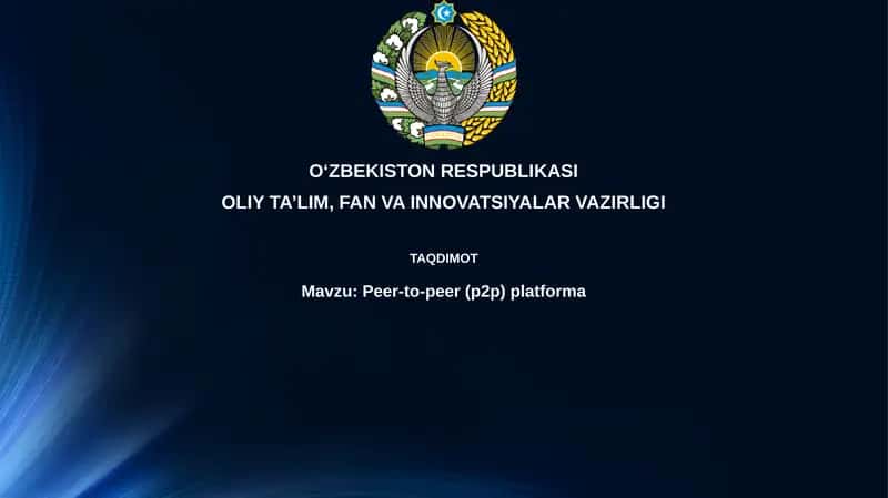 Peer-to-peer (p2p)platforma