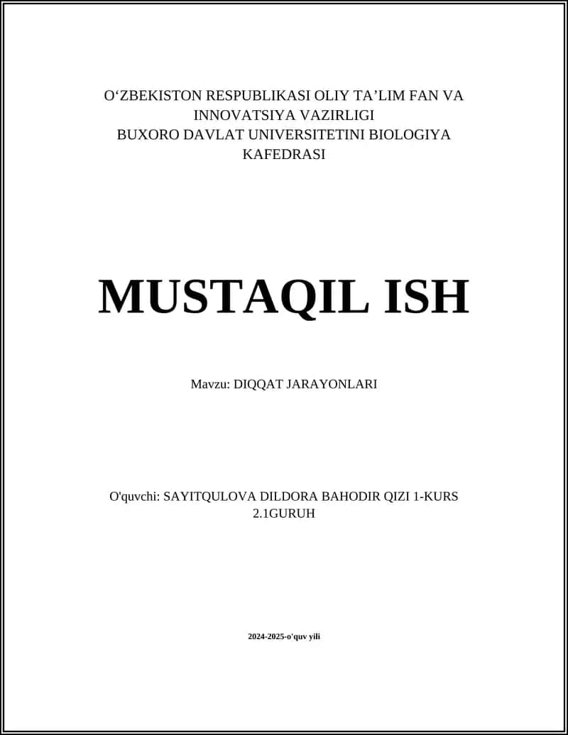 Diqqat jarayonlari