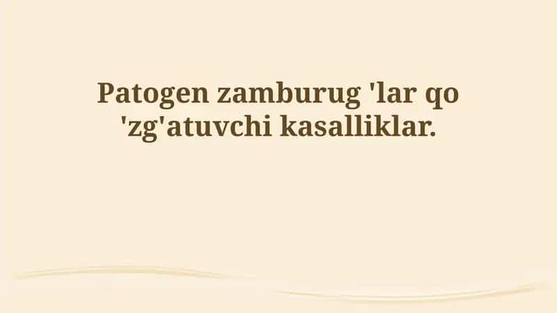 Zamburug'li kasalliklar