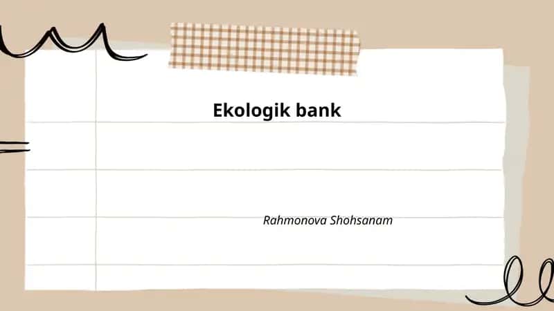Ekologik bank