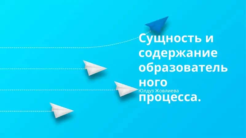 Сущность и содержание образовательного процесса