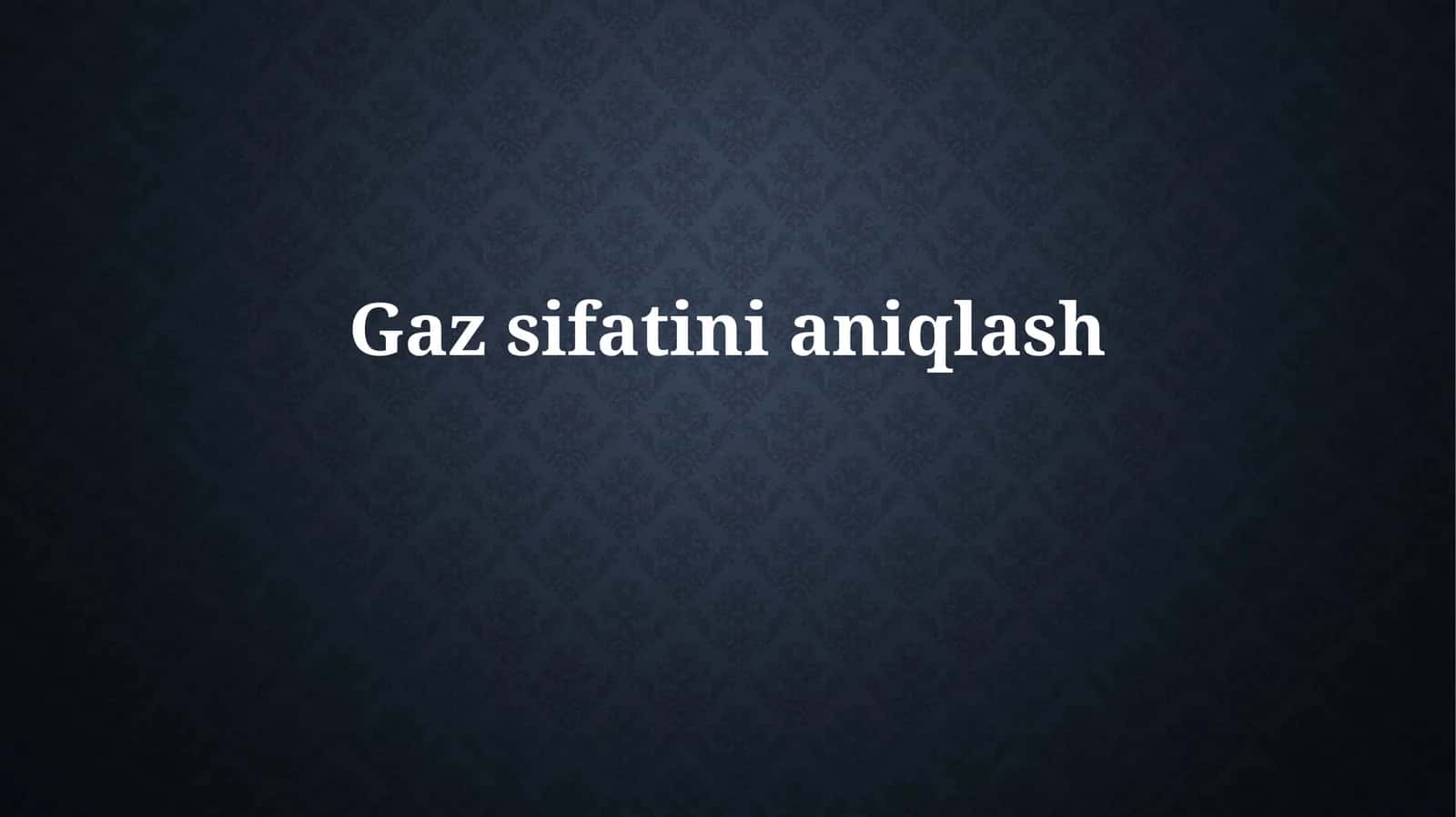 Gazsifatinianiqlash