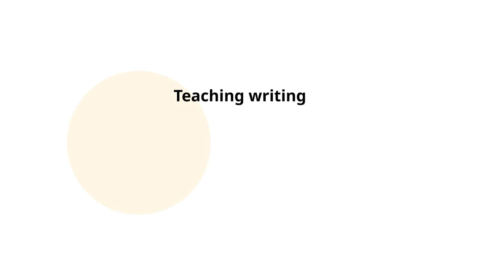 Teaching writing
