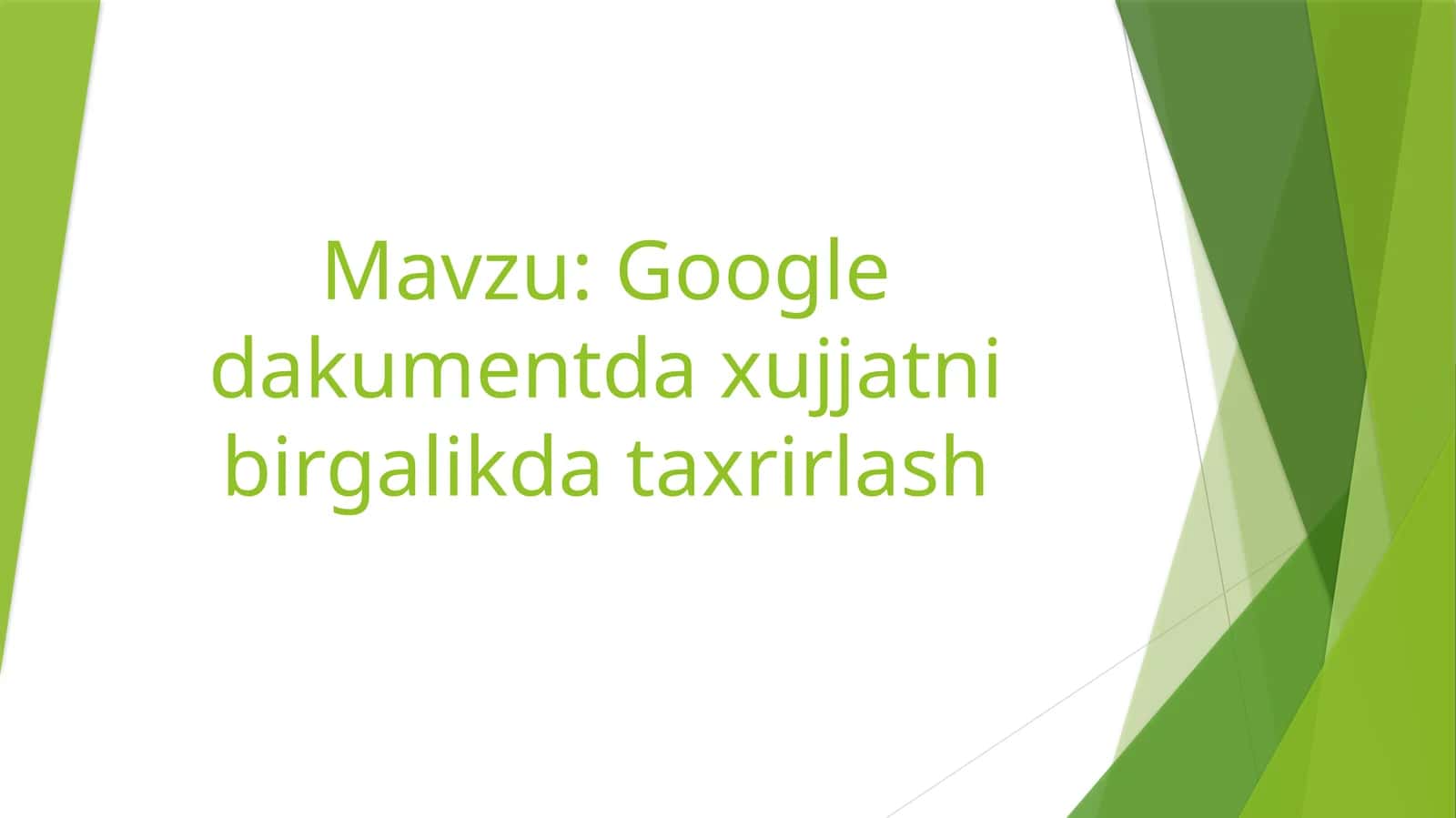 Googledakumentdaxujjatnibirgalikdataxrirlash