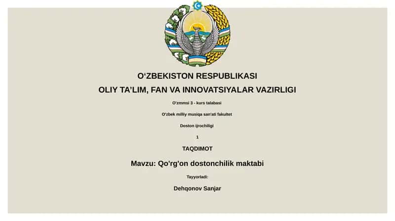 Qo'rg'on dostonchilik maktabi