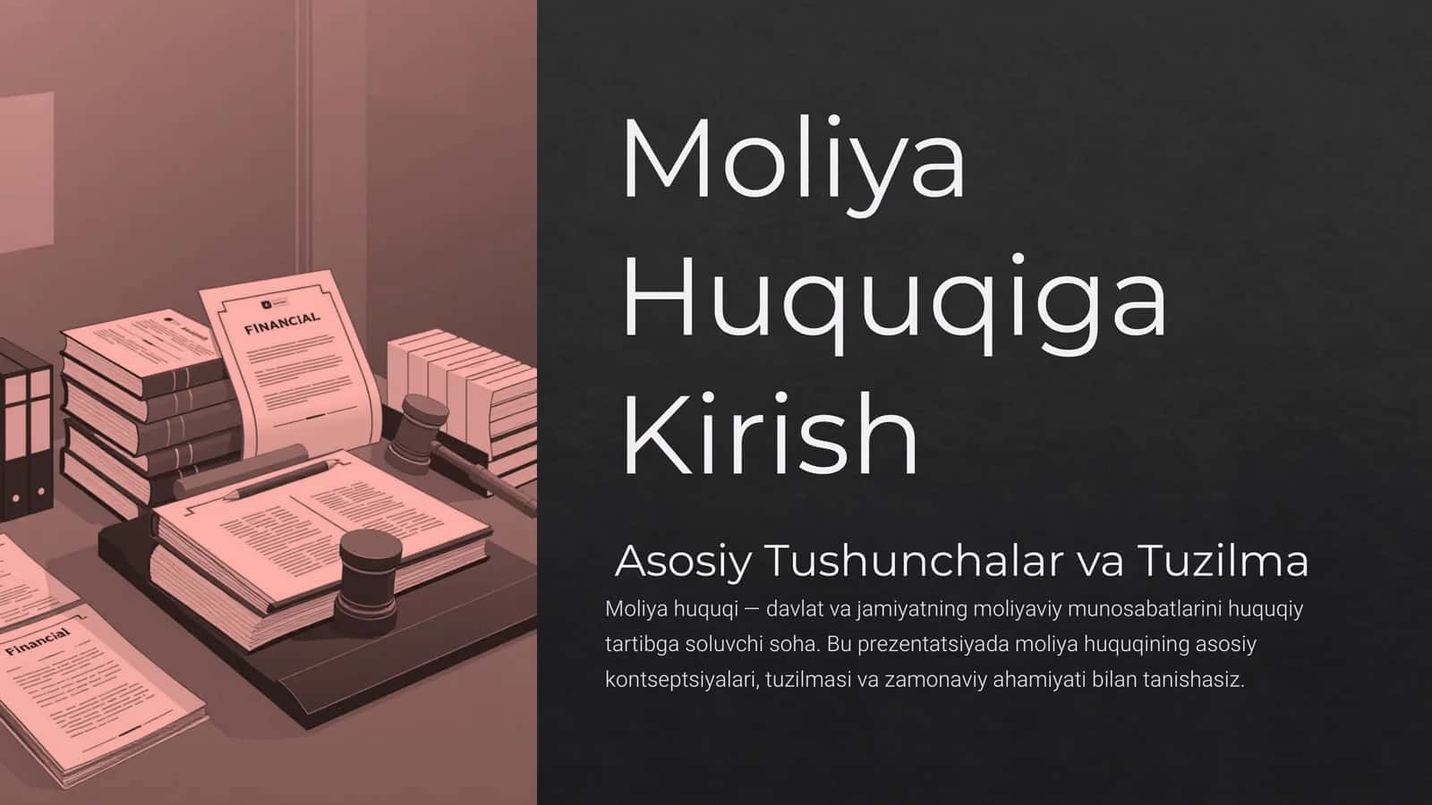 Moliya huquqiga kirish