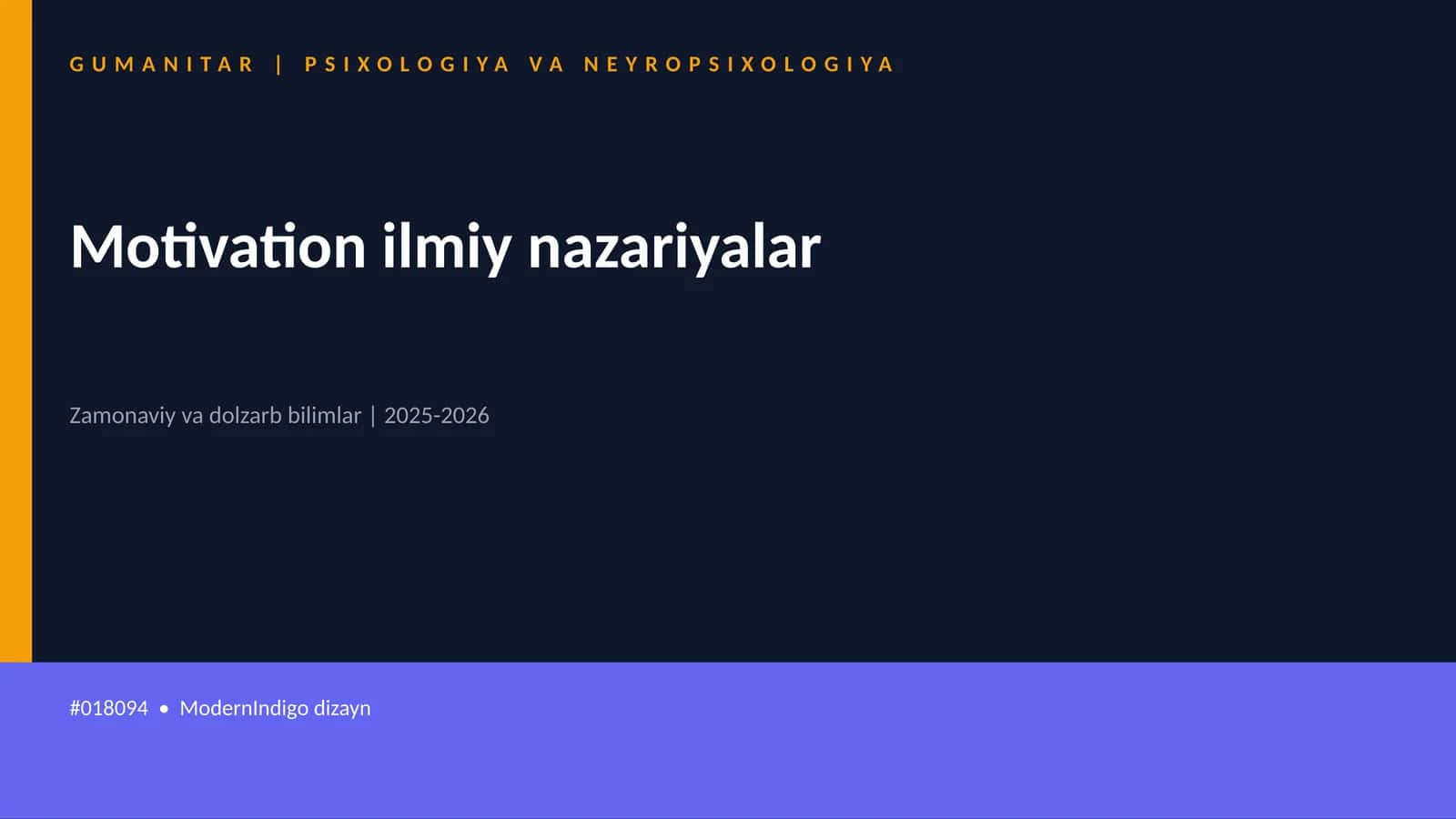 Motivation ilmiy nazariyalar