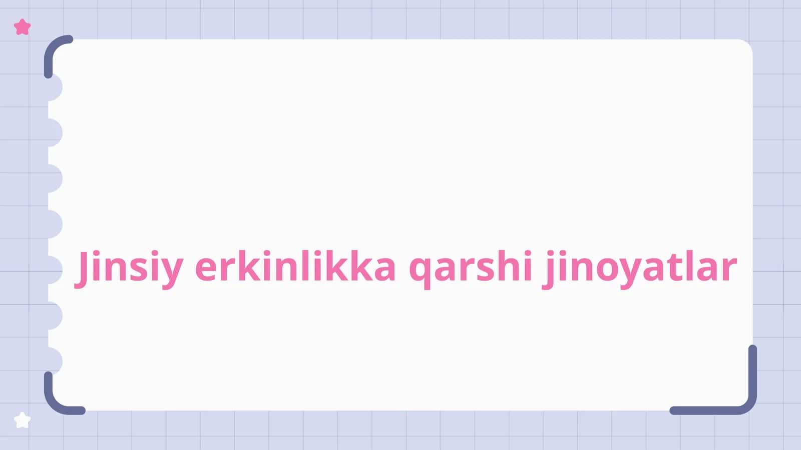 Jinsiy erkinlikka qarshi jinoyatlar