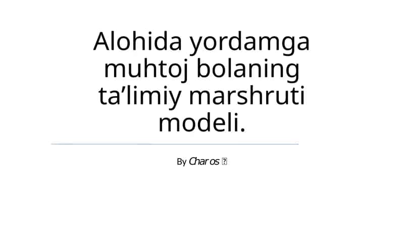 Individual Ta'lim Dasturi (ITD)