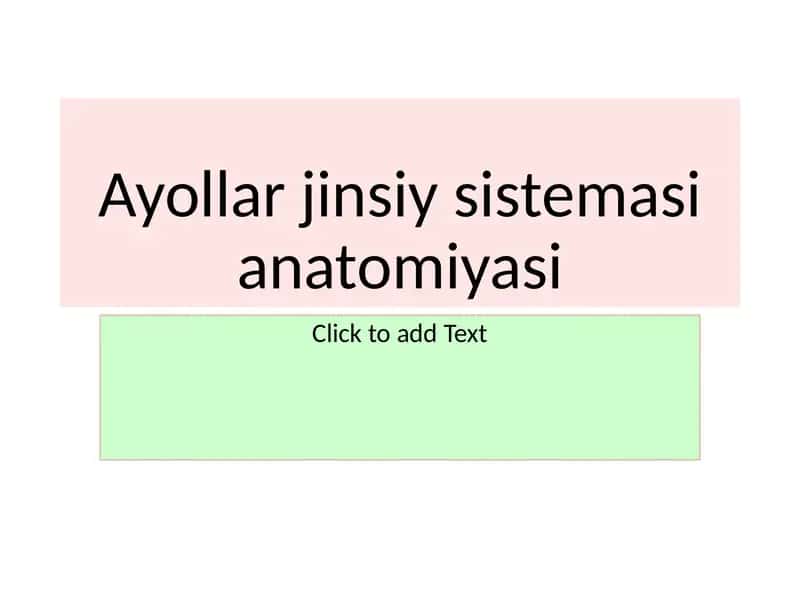 Ayollar jinsiysi sistemasi anatomiyasi