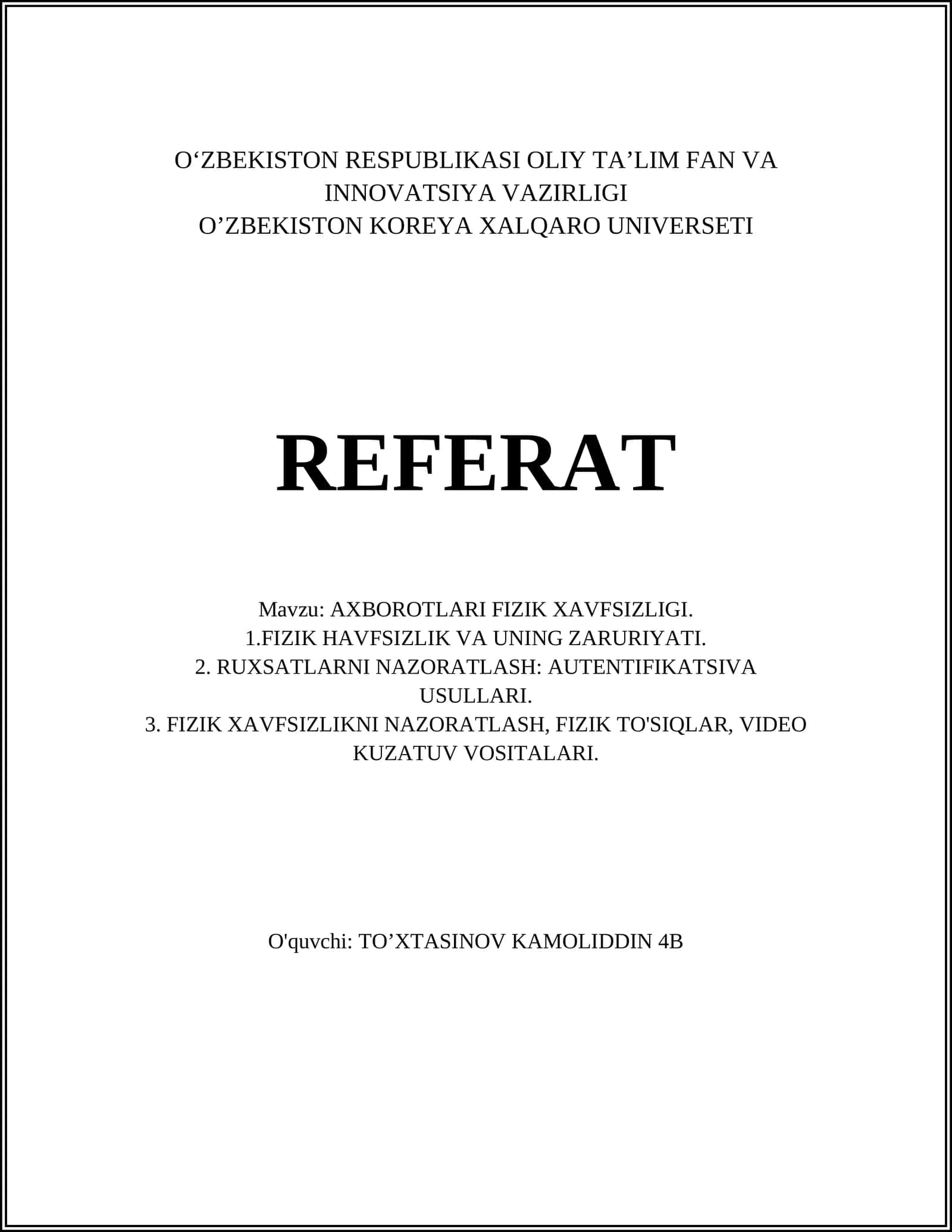 Yong'in xavfsizligi choralari