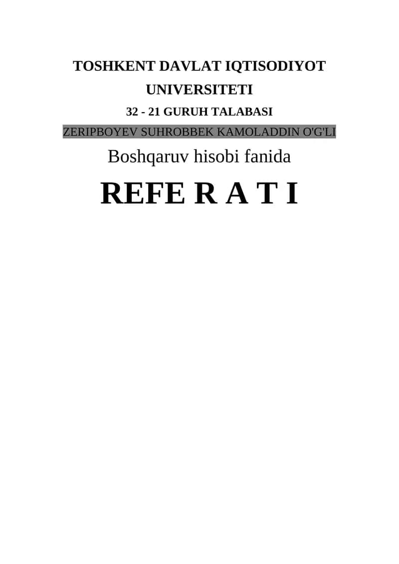 FAOLIYATNI BAHOLASHDA MOLIYAVIY VA NOMOLIYAVIY KO'RSATKICHLAR
