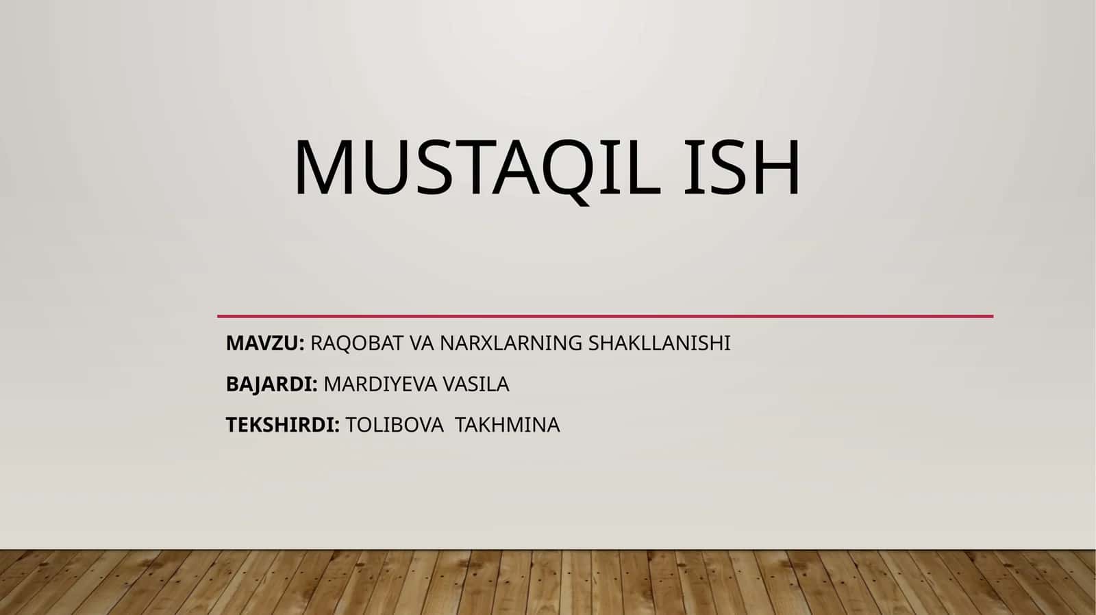 Raqobat va narxlarning shakllanishi
