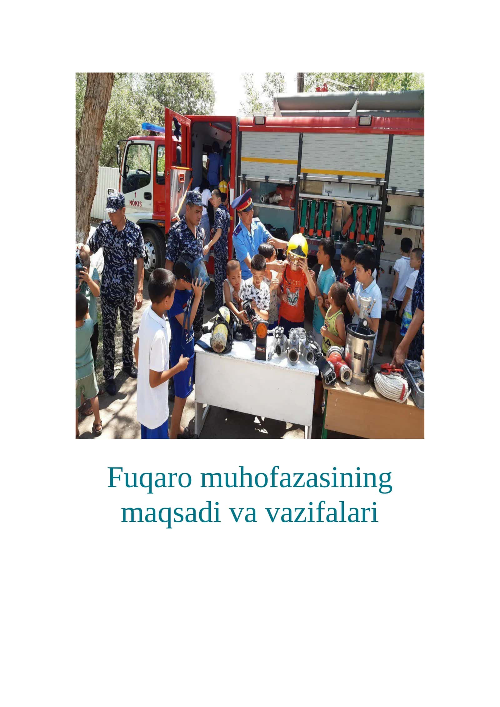 Fuqaro muhofazasining maqsadi va vazifalari