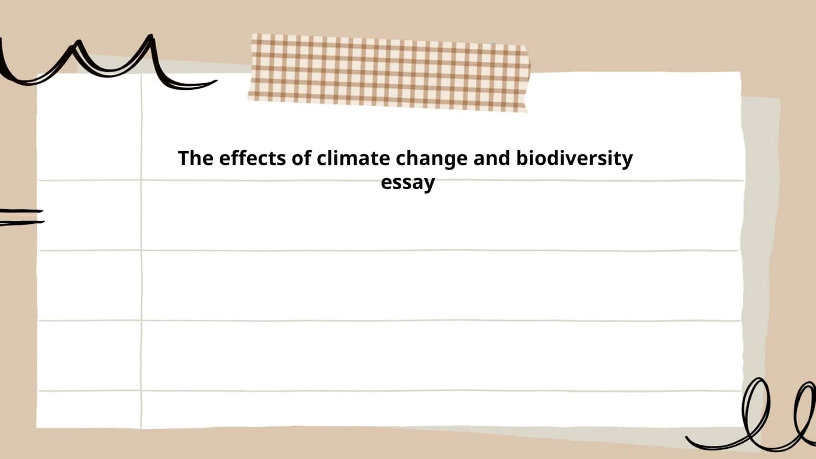 The effects of climate change and biodiversity essay