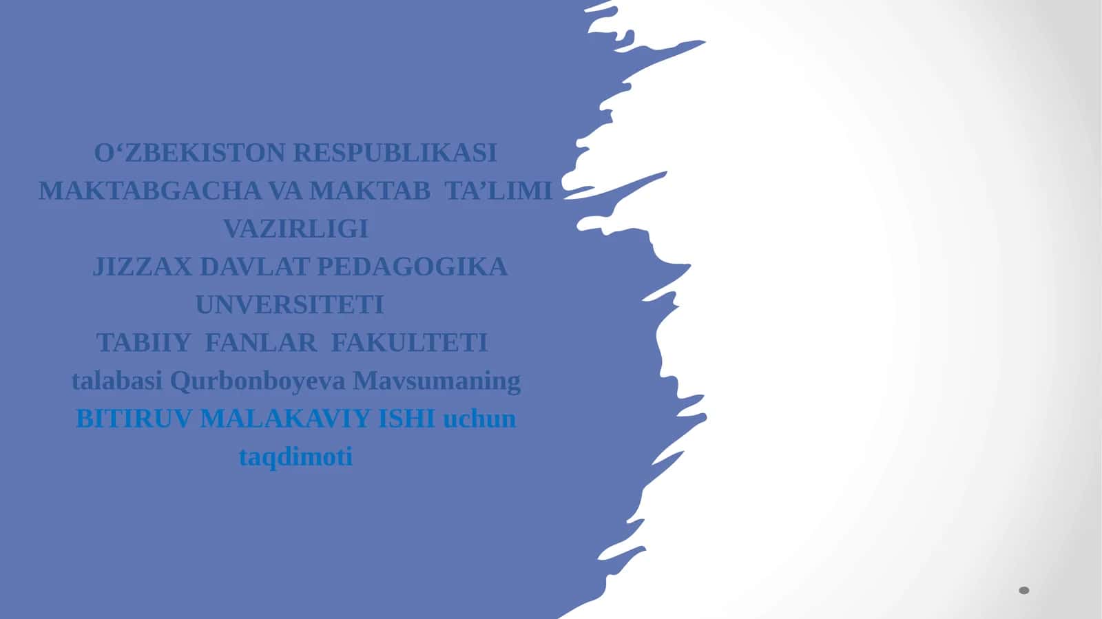 Baxmal tumani tabiiy resurslaridan foydalanish