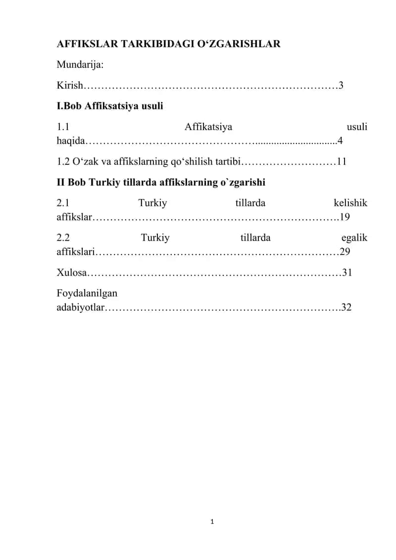 AFFIKSLAR TARKIBIDAGI O‘ZGARISHLAR