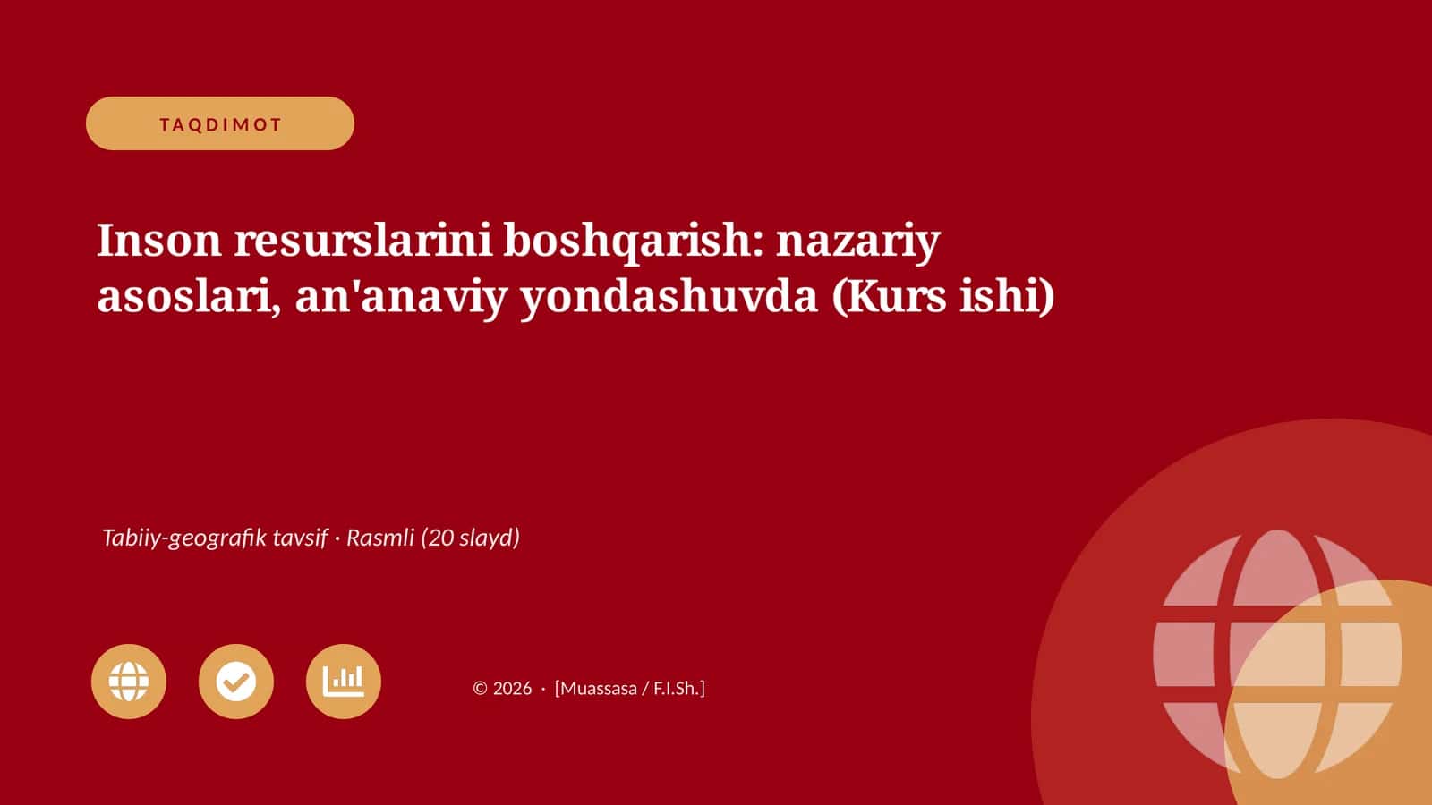 Inson resurslarini boshqarish: nazariy asoslari, an'anaviy yondashuvda (Kurs ishi)