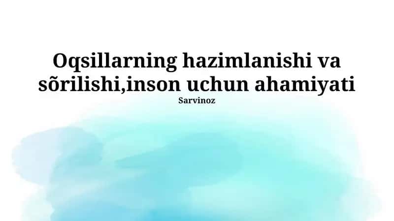 Oqsillarning hazimlanishi va sõrilishi, inson uchun ahamiyati