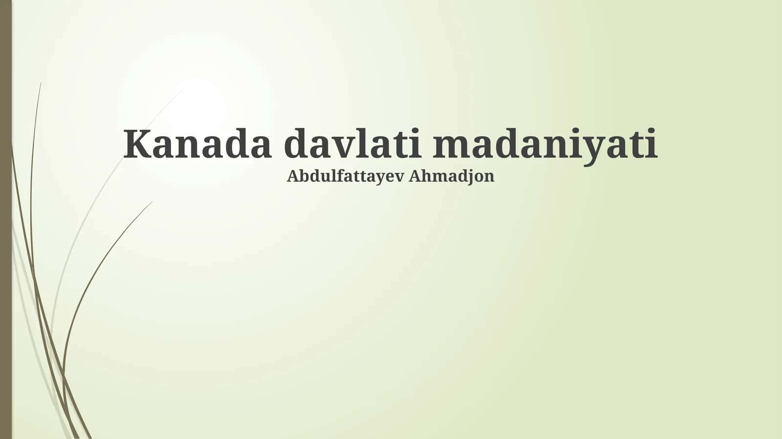 Kanada davlati madaniyati