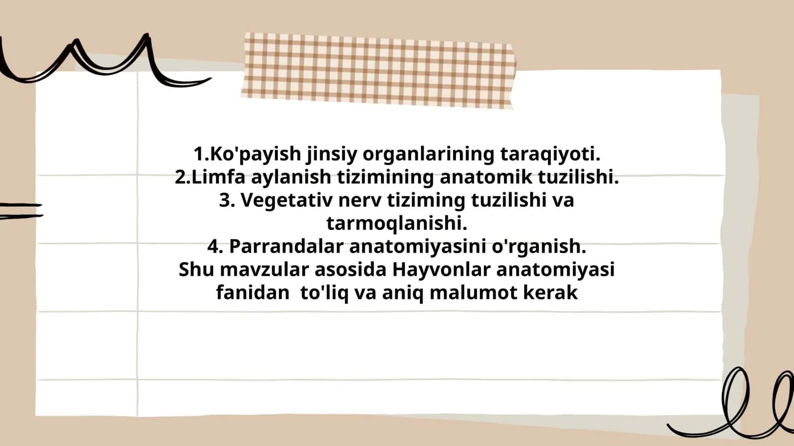 Hayvonlar anatomiyasi