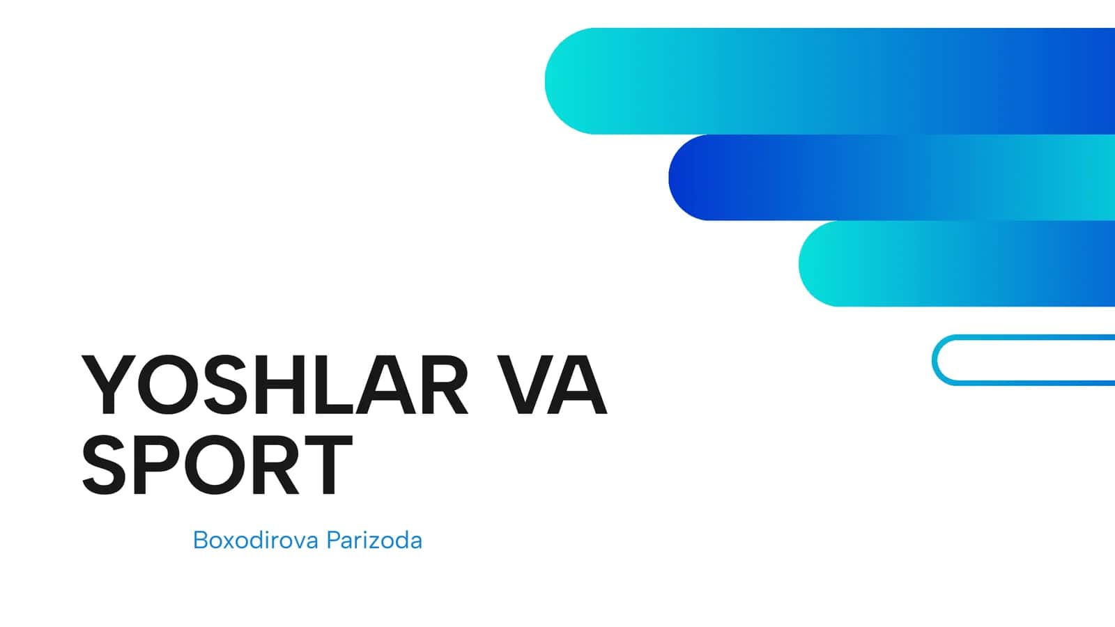 YOSHLAR VA SPORT