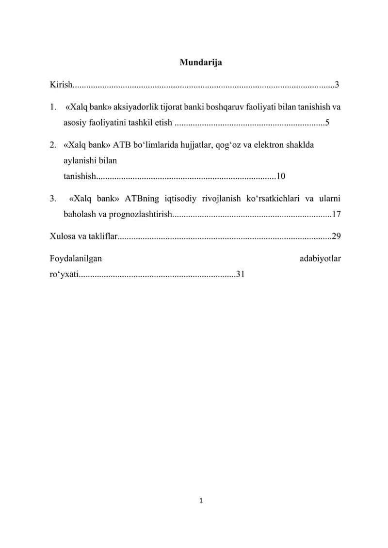 amaliyot hisoboti xalq banki