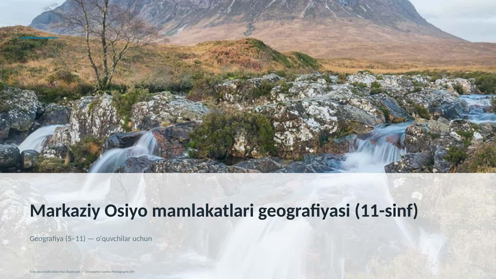 Markaziy Osiyo mamlakatlari geografiyasi (11-sinf)