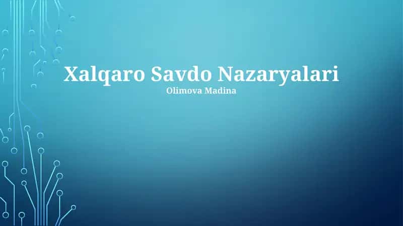 Xalqaro Savdo Nazaryalari