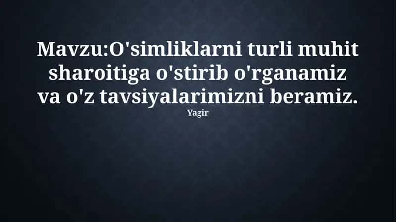 O'simliklarning O'sishi va Rivojlanishiga Ta'sir Etuvchi Omillar