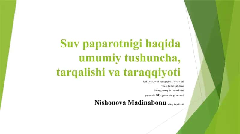 Biologiya o’qitish metodikasi