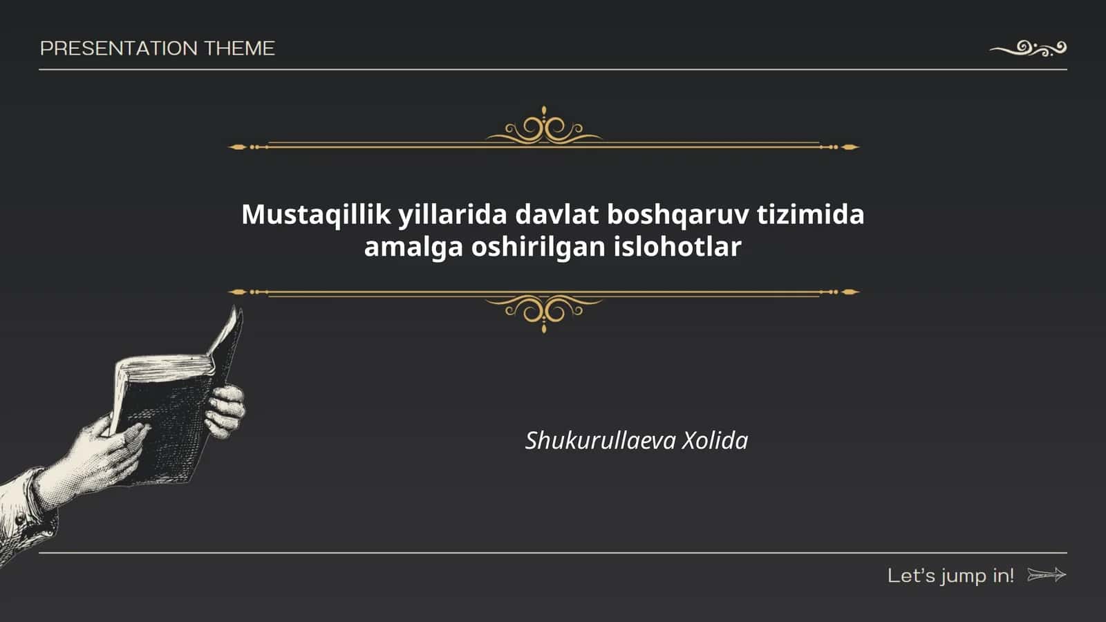 O'zbekiston Respublikasining Konstitutsiyasi