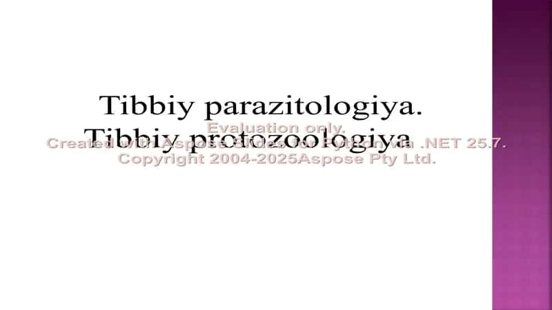 Tibbiy parazitologiya