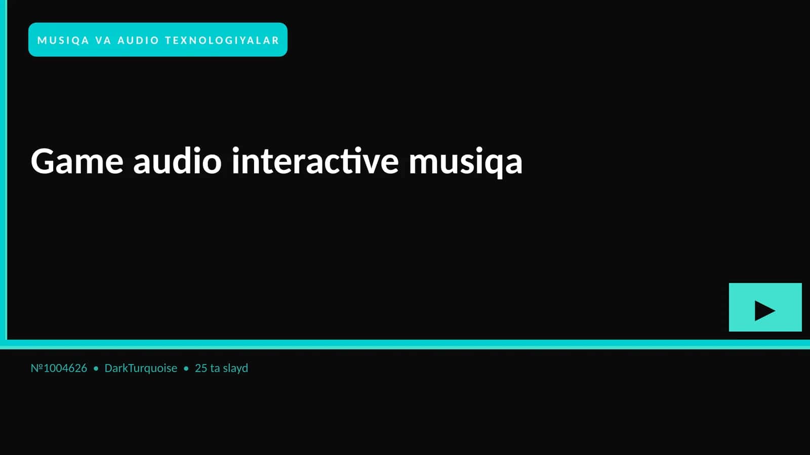 Game audio interactive musiqa