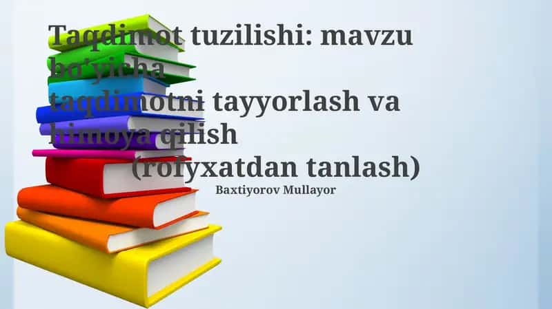 Taqdimot Texnikasi va Til Uslubi