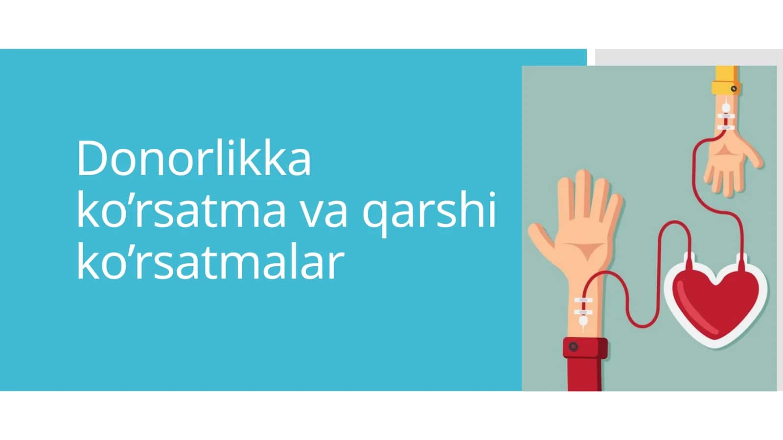 Donorlik-kako'rsatmalar