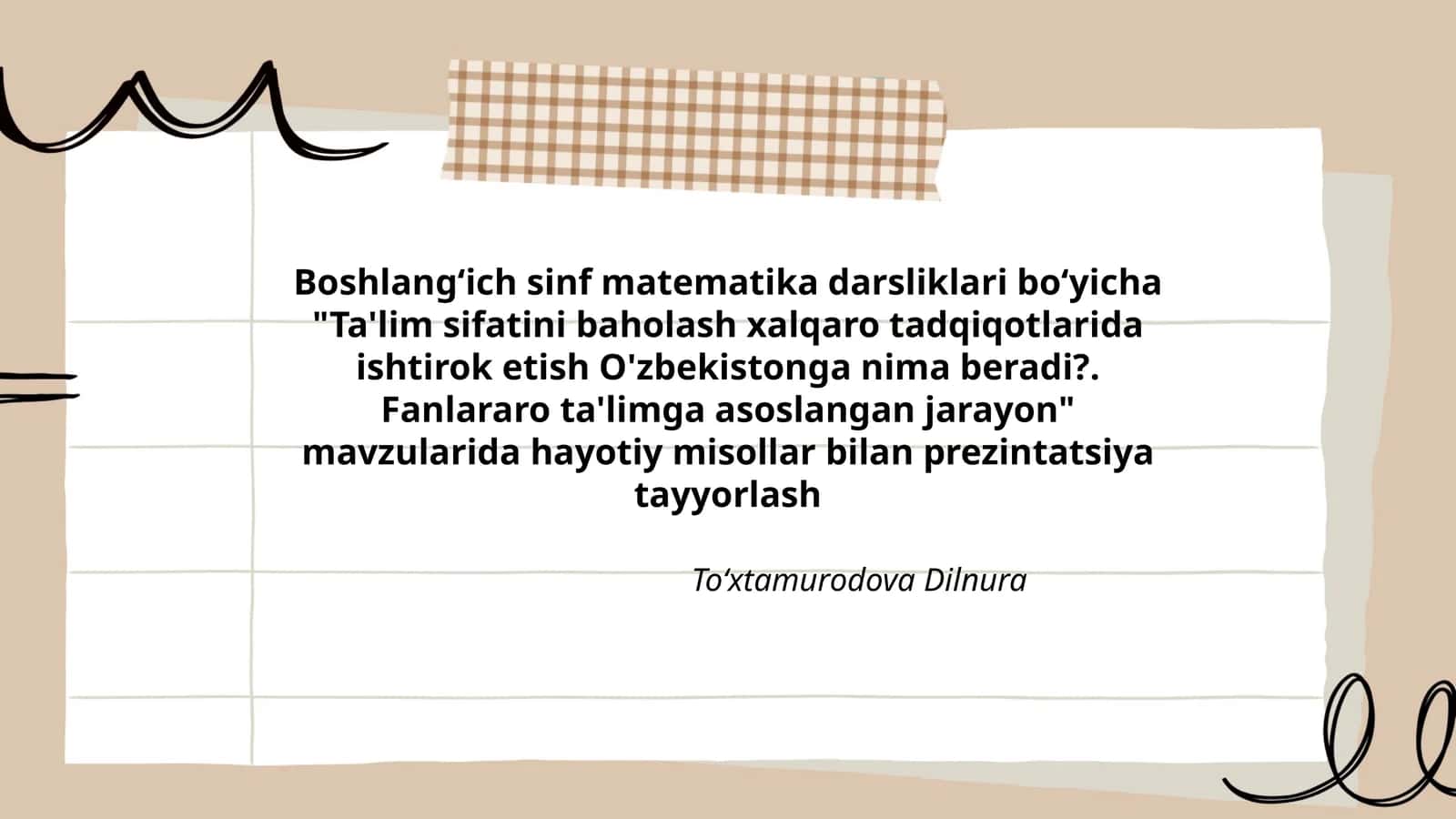 Ta'lim sifatini baholash xalqaro tadqiqotlarida ishtirok etish O'zbekistonga nima beradi?