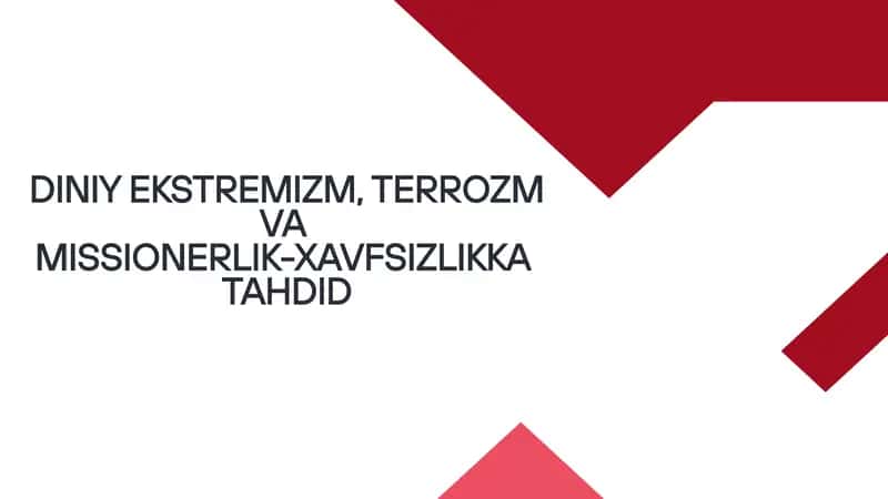 O‘ZBEKISTONDA DINSOHASIDAGI ILMIYASOSLANGAN SIYOSAT