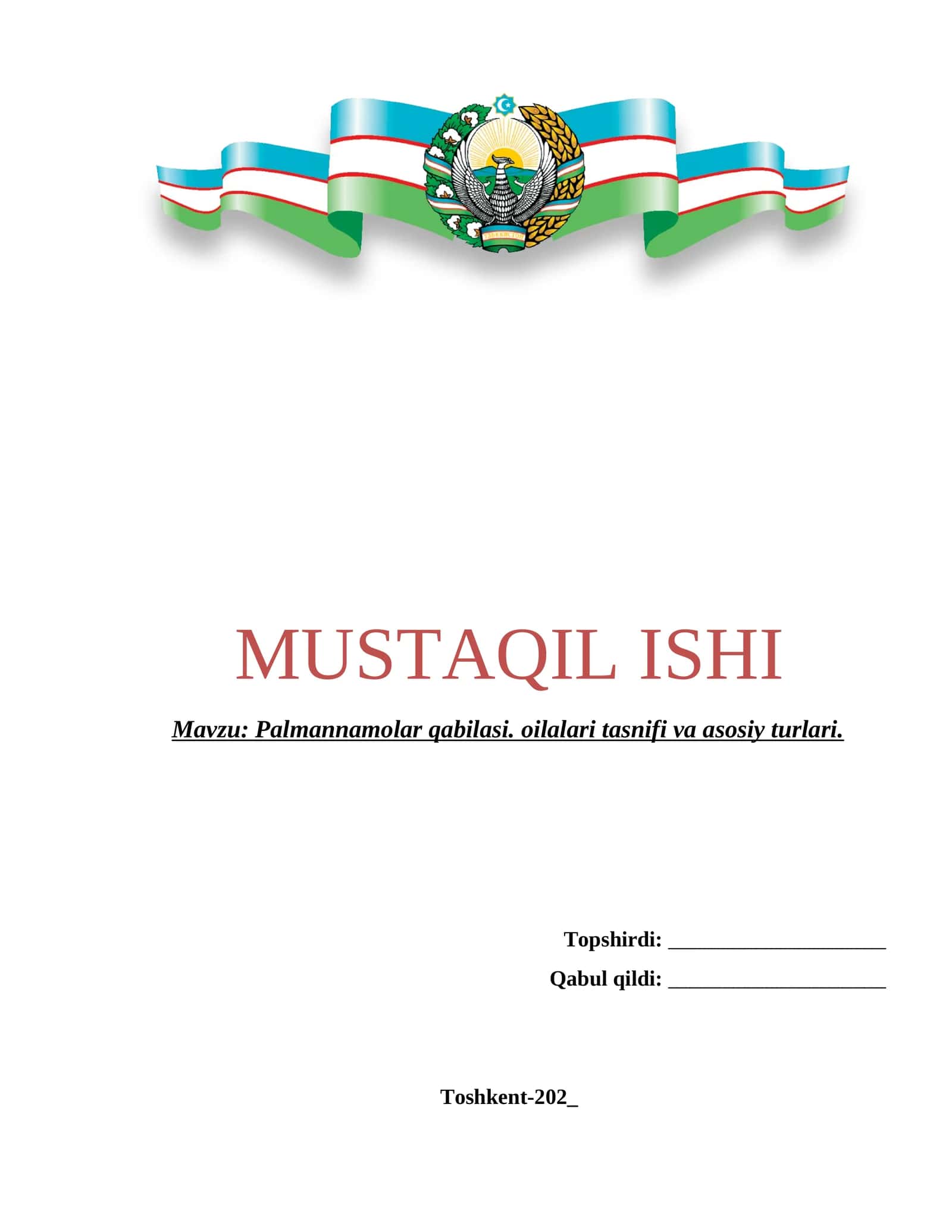 Palmannamolar qabilasi. oilalari tasnifi va asosiy turlari