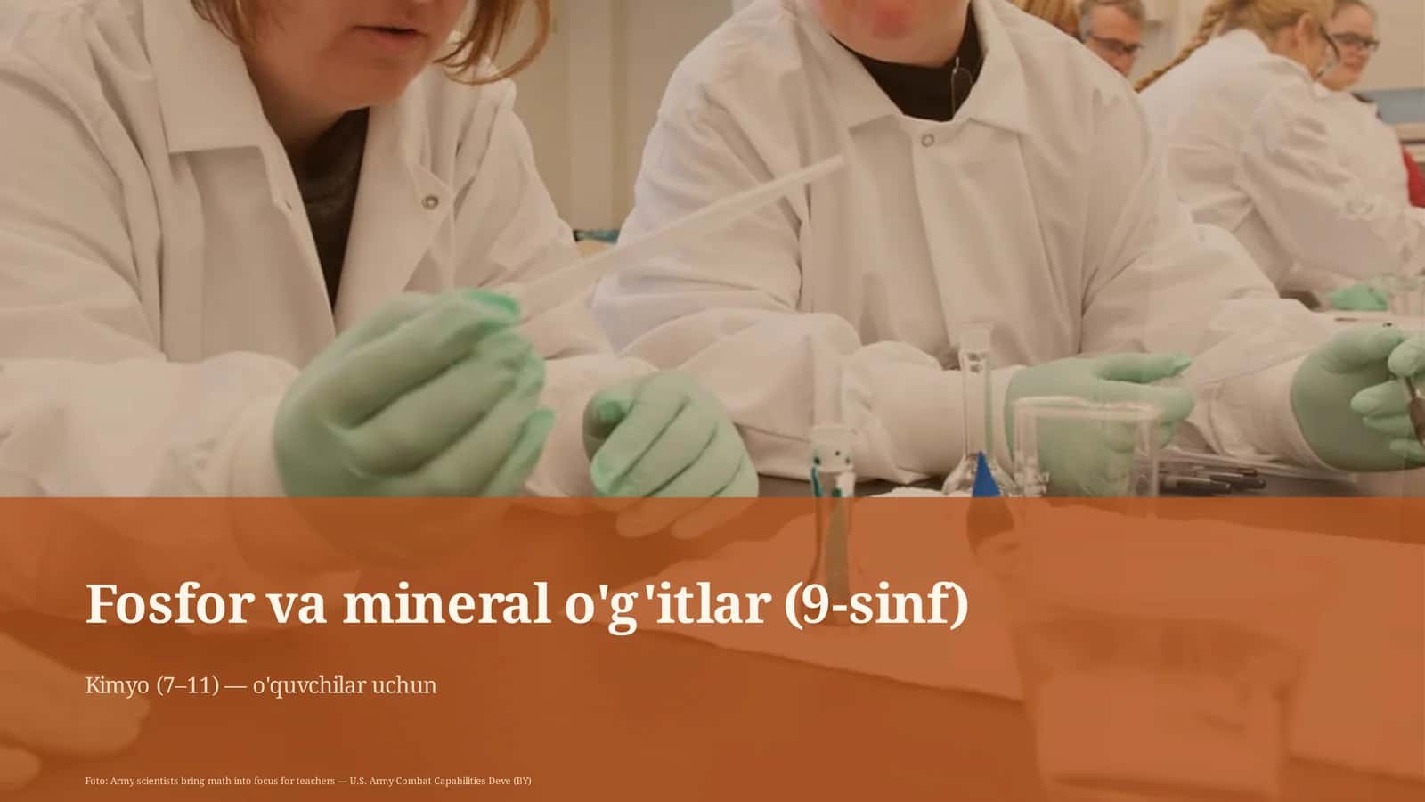 Fosfor va mineral o'g'itlar (9-sinf)