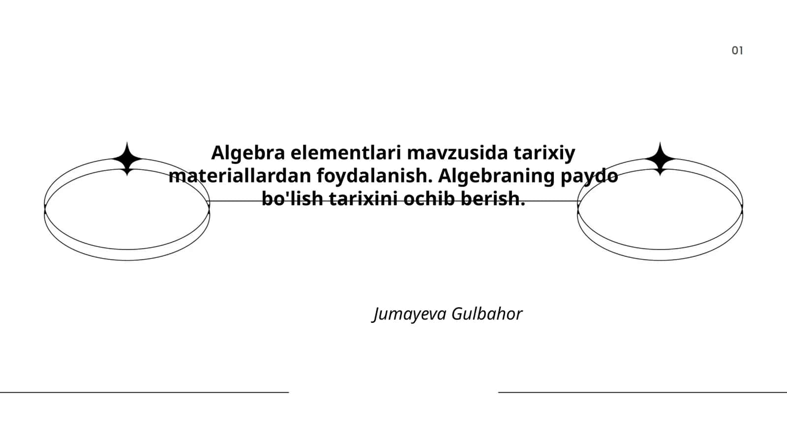 Algebra elementlari mavzusida tarixiy materiallardan foydalanish