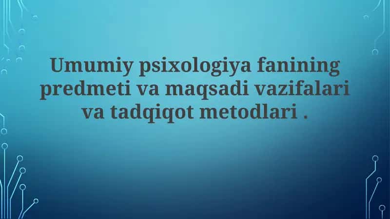 Psixologik tadqiqot metodlari