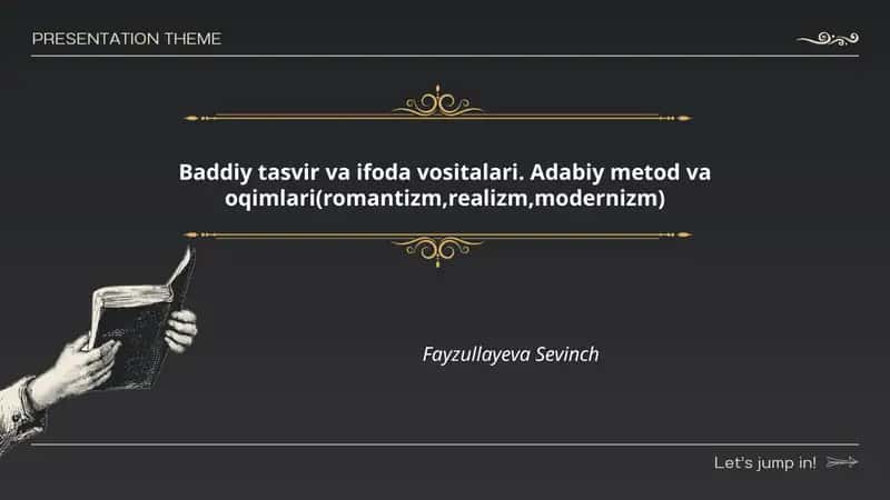 Baddiy tasvir va ifoda vositalari