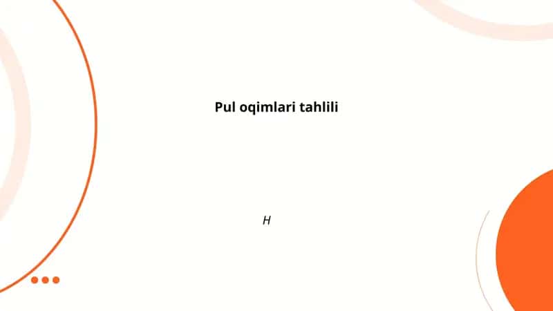 Pul oqimlari tahlili