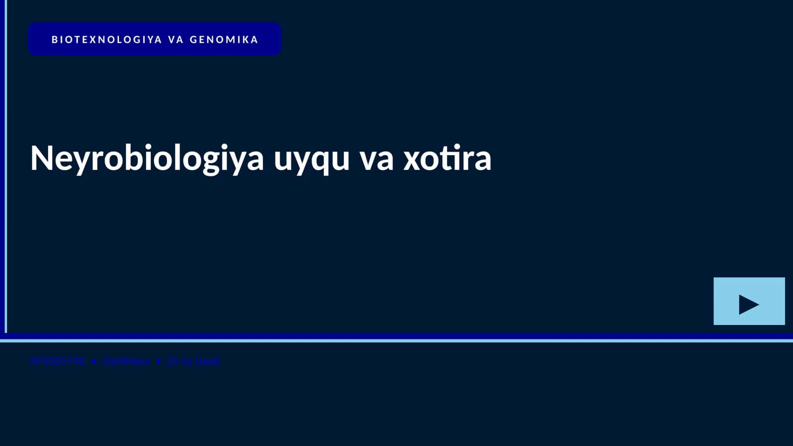 Neyrobiologiya uyqu va xotira