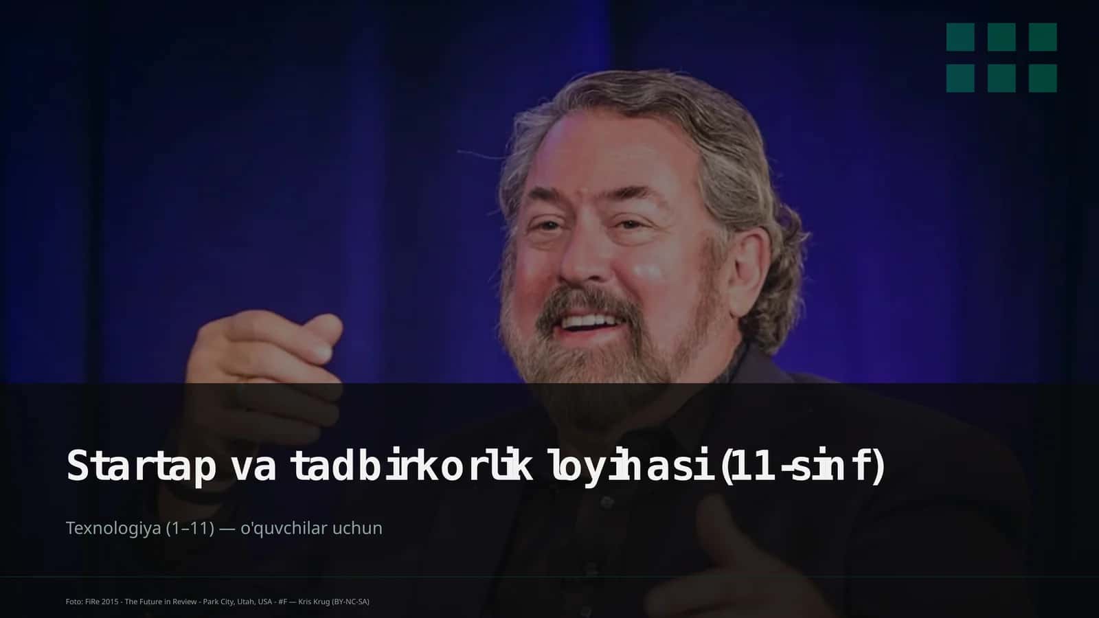 Startap va tadbirkorlik loyihasi (11-sinf)