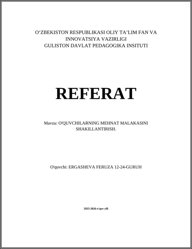 MEHNAT MALAKASINI SHAKILLANTIRISH