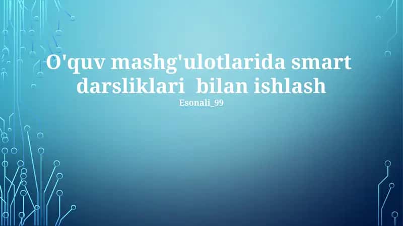 Biologiya fanidan smart darslik